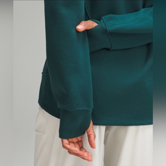 ❌SOLD❌NWT Lululemon Scuba Oversized Funnel-Neck Full Zip in Storm Teal size XS/S - Picture 5 of 10